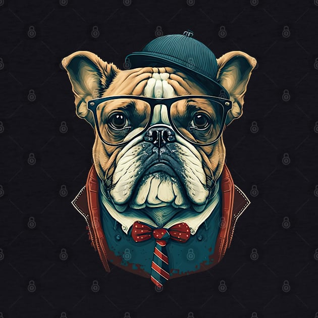 Hipster Bulldog by JayD World